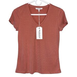 Workshop Republic Clothing Orange Modal Blend T-shirt